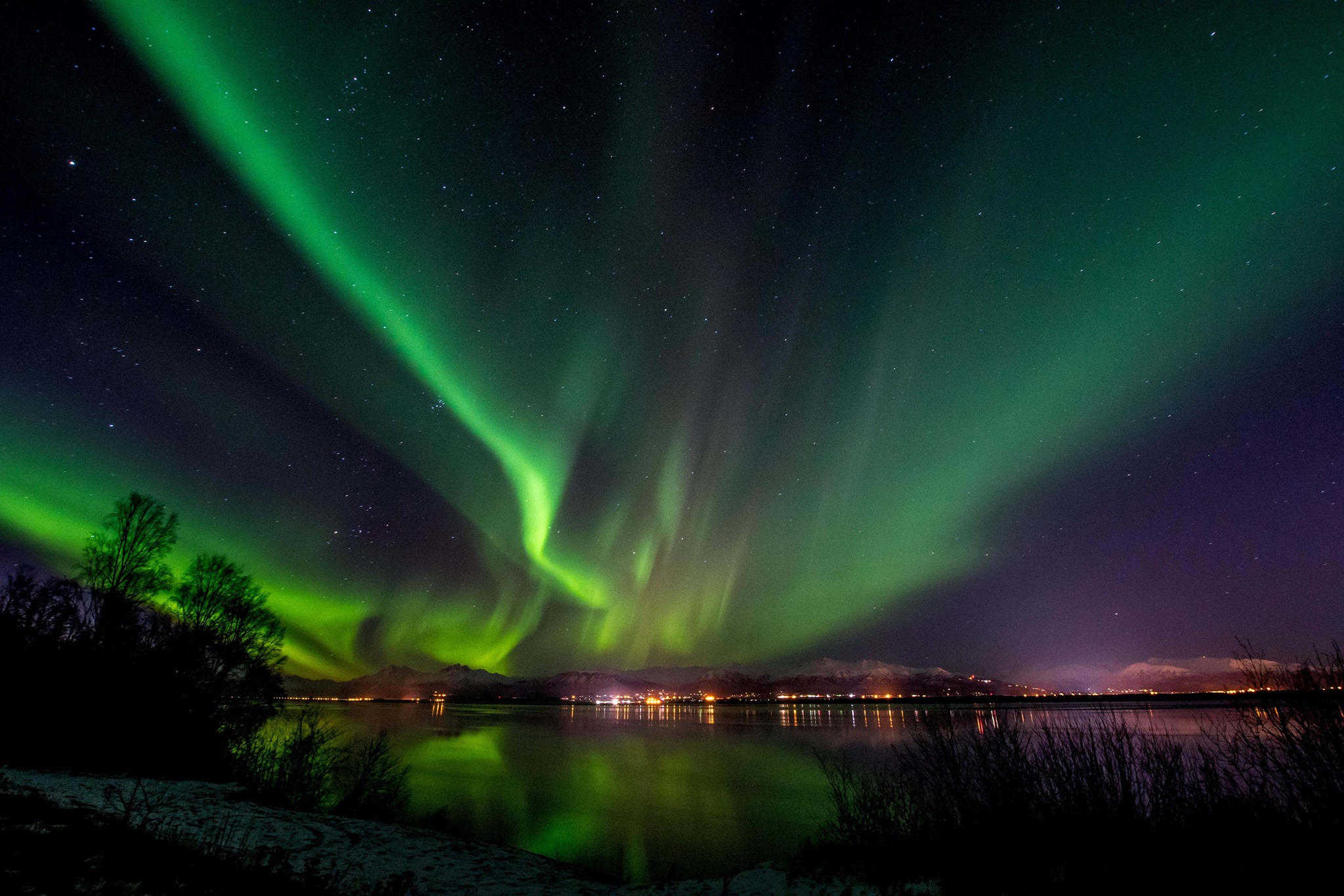 Winter Northern Lights in Alaska