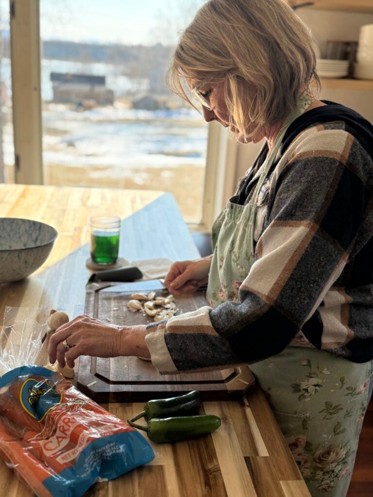 Robin Cooking Chicken Soup